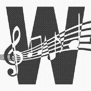 image of Letter W Music Notes