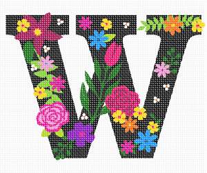 image of Letter W Primary Floral