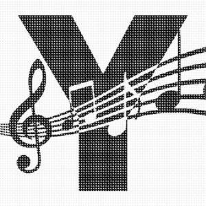 image of Letter Y Music Notes