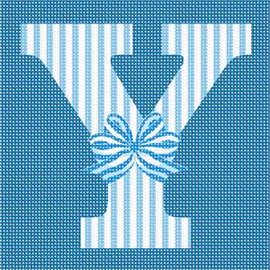 image of Letter Y Striped Bow