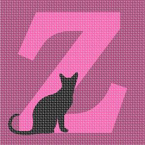 image of Letter Z Black Cat
