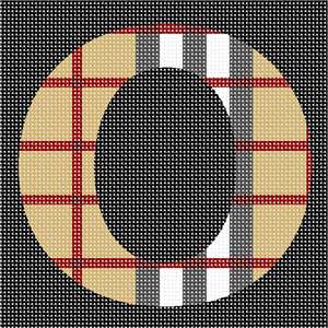 image of Letter O Camel Tartan