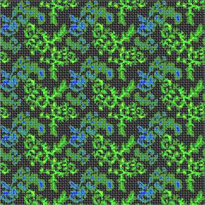 An interesting, vaguely organic, contrasting pattern.