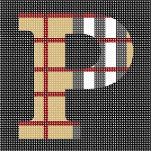 image of Letter P Camel Tartan