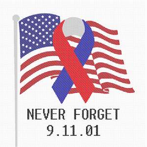 image of Patriot Ribbon Never Forget 911
