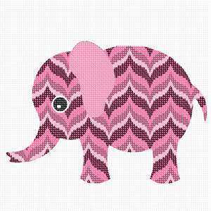image of Pink Bargello Elephant