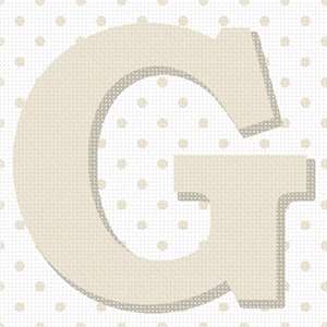 image of Polka Dot Letter G Tan