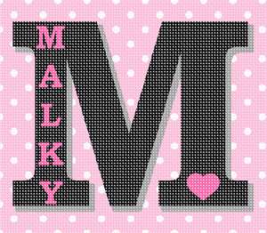 image of Polka Dot Letter M Malky