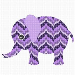 image of Purple Bargello Elephant
