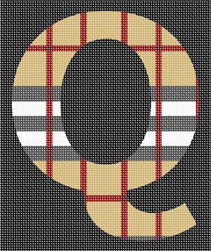 image of Letter Q Camel Tartan