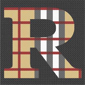 image of Letter R Camel Tartan