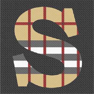 image of Letter S Camel Tartan