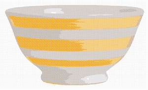 image of Striped Yellow Bowl