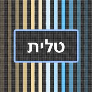image of Large Tallit Ombre Colorbars Rectangle