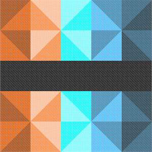 image of Tefillin Triangular Ombre  Burnt Orange Blues