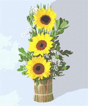 image of Three Sunflowers