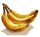 A fresh still-life scene. Soft and ripe, a threesome of the yellow fruit.