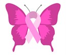 Butterflies are a symbol of femininity. Butterflies start as caterpillars, then cocoons, and emerge as colorful, winged creatures. They are associated with transformation, rebirth, and freedom. This is a message to cancer survivors and those fighting cancer. Here the pink ribbon for breast cancer awareness is intertwined in a butterfly theme.