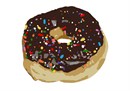 This donut looks ready to eat right off the canvas. The most popular kind of donuts are glazed. The original glazed donut has remained the favorite throughout history.