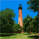 A lighthouse on the Outer Banks of North Carolina. Are you a lighthouse person? Many people love researching and visiting various lighthouses around the country.  If you can't visit this lovely Currituck Beach Lighthouse in person, the next best thing is to needlepoint it.