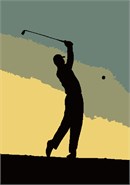 Stitch this for the golfer in your life. A silhouette (English: /ˌsɪluˈɛt/ SIL-oo-ET, French: [silwɛt]) is the image of a person, animal, object or scene represented as a solid shape of a single color, usually black, with its edges matching the outline of the subject.