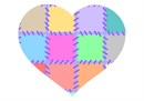 Stitch this heart for someone you love. No one knows why the heart is associated with love.  A human heart weighs between 7 and 15 ounces. Our heart beats around 100,000 times a day.  Laughing is good for your heart. A “broken heart” can feel like a heart attack.