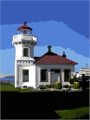 A house by the sea. This is the Mukilteo Lighthouse in Washington.  Enjoy stitching the serenity in this scene.