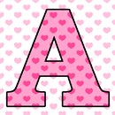 Letter A Hearts