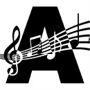 Letter A Music Notes