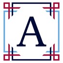 Letter A Nautical Ribbons
