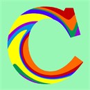 Letter C Tie Dye Rainbow