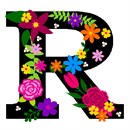 The capital letter R sprouting bold and bright colorful flowers. About 100 languages use the same alphabet like in English which makes it one of the most widely used alphabets in the world. While some languages have a few more and others a few less, they all share the 23 core letters originally found in the Roman alphabet. The most commonly used letter is the letter E. The letter J was the most recent letter to be added to the alphabet, appearing in print as a distinct letter for the first time in 1633. A sentence which contains all 26 letters of the English alphabet is called a pangram. A famous pangram is: “The quick brown fox jumps over the lazy dog.” but there are even shorter ones such as: “Pack my box with five dozen liquor jugs.” Every letter of the alphabet has a wild, or at least interesting, story, often going back thousands of years. You can look it up on Wikipedia.