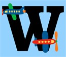 Letter W Airplane