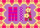 Customize this name design in tropical colors!