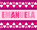 Customize a name in pinks with a heart theme.
