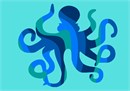 Octopus to match its habitat. Octopus arms have a mind of their own. They have three hearts and their blood is blue. They are masters at camoflouge. They can walk as well as swim and can even regrow a lost arm!  These are intelligent sea creatures that are fascinating.