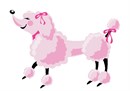 Pink poodle prancing
