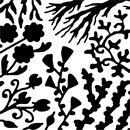 Shadows of various foliage - vines, branches, flowers, leaves - against a stark white background.  Are you a black and white person? If yes, this one is for you. It is also available with a black background and white foliage. Stunning contrast with sharp effects!