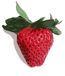 A luscious strawberry. The perfect adornment for your kitchen walls. Berries indicate happiness and bounty. Dreaming of berries is often a sign of many small blessings to come in the near future. Strawberries are a sign of  gratification, blueberries are a sign of good health. Blueberries symbolize eternal optimism.