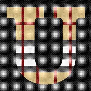 image of Letter U Camel Tartan