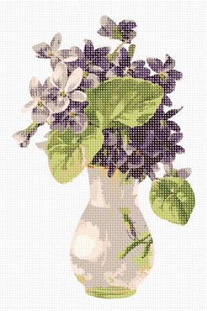 image of Vase Purple Flowers
