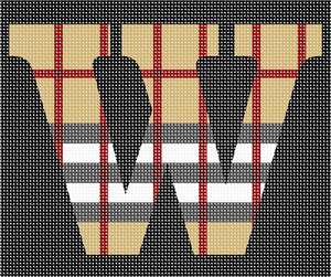 image of Letter W Camel Tartan