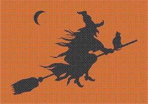 image of Witch Cat Broomstick