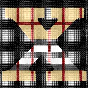 image of Letter X Camel Tartan