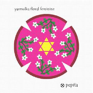 image of Yarmulka Floral Feminine