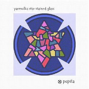 image of Yarmulka Star Stained Glass
