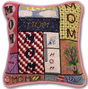 I did this eye-catching needlepoint pillow as a Mother's Day gift.