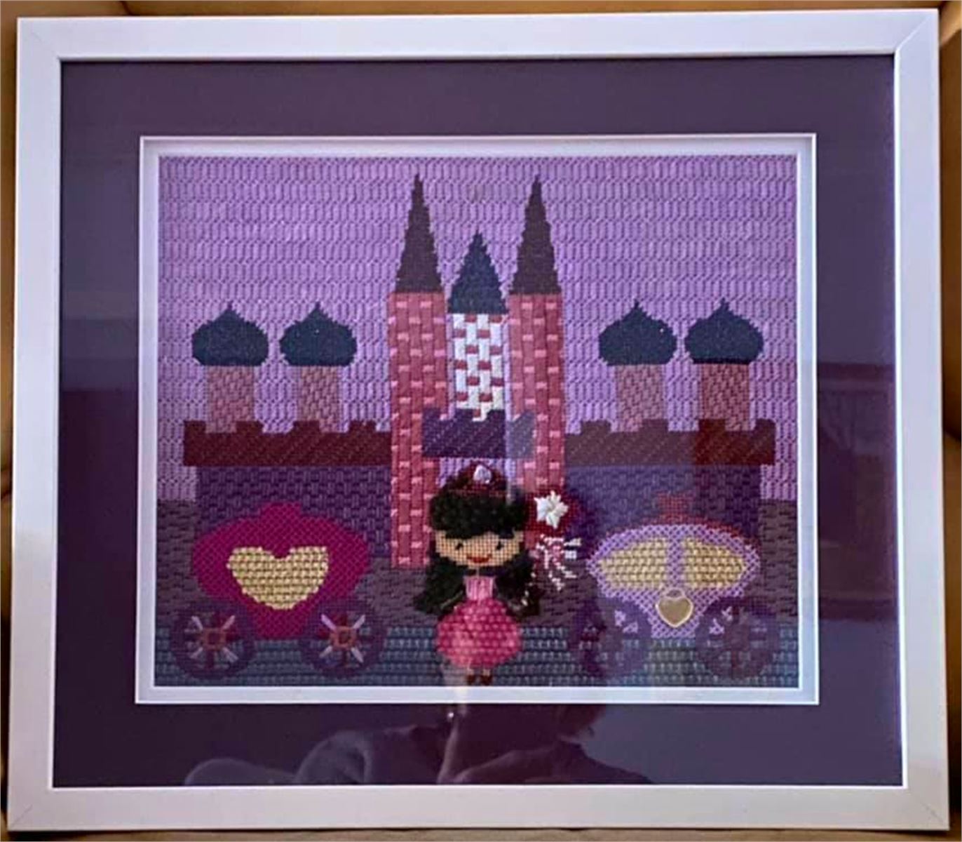 pepita Purple Castle Needlepoint Canvas