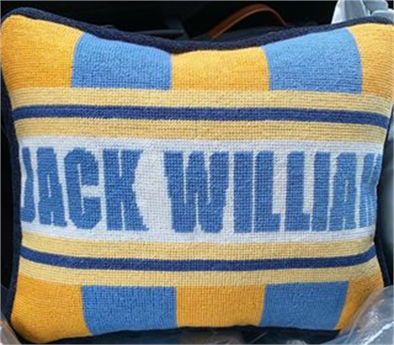 Needlepoint Kit or Canvas Custom Name Tartan